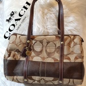 Coach-monogram-brown-canvas Satchel Bag